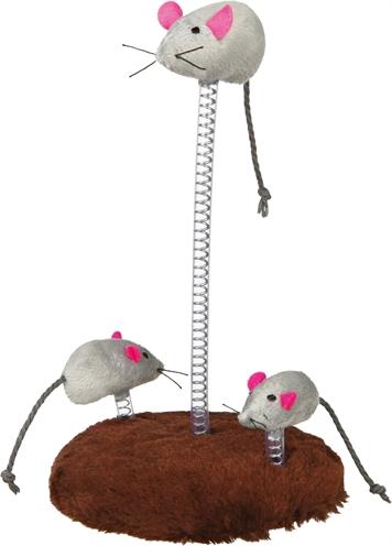 Actual product image Trixie Mouse family on spiral spring (Play mouse cat)