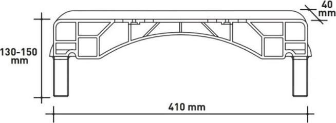 Immagine prodotto Villeroy & Boch Piedi per vasca V&B per vasche con fondo piatto in plastica (15 cm, 60 cm)