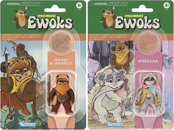 Actual product image Hasbro Star Wars: Ewoks Vintage Collection figurines Wicket W Warrick & Kneesaa 10 cm