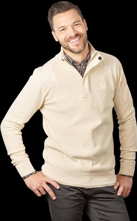 Image du produit Pme Legend Half Zip Pullover Cotton Knit Bone White (3XL)