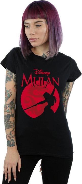 Actual product image Disney Womens/Ladies Mulan Dragon Silhouette Cotton T-Shirt (L)