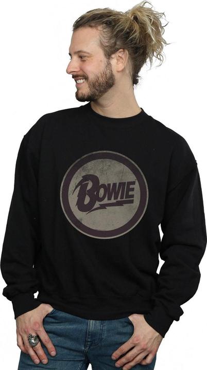 Actual product image David Bowie Mens Circle Logo Sweatshirt (L)