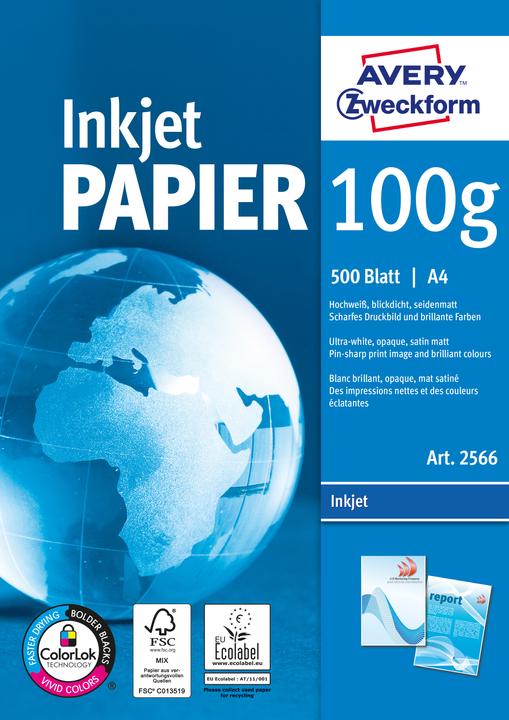 Actual product image Avery Inkjet paper (100 g/m², 500 x, A4)