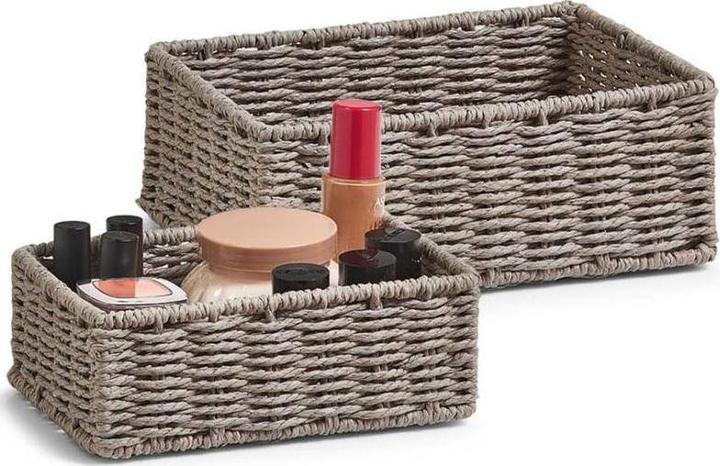 Image du produit Zeller Present Panier de rangement (2 x, 24 x 18 x 9 cm, 20 x 14 x 7 cm)