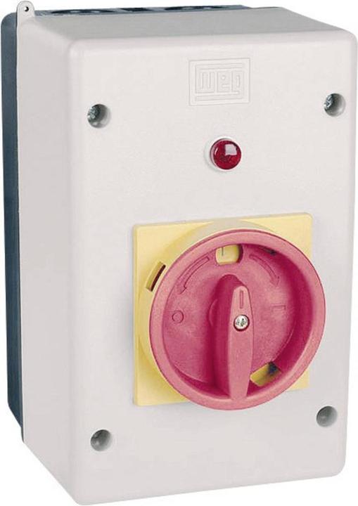 Actual product image Weg Red on Yellow Handle IP55 Enclosure (Housing)