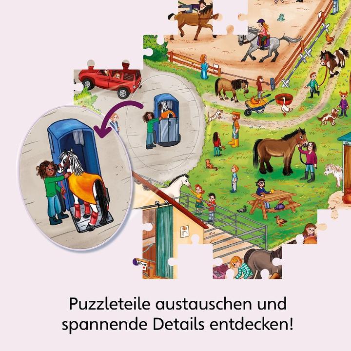 Actual product image Kosmos Knowledge puzzle WAS IST WAS Junior - Discover the pony farm (54 pieces)