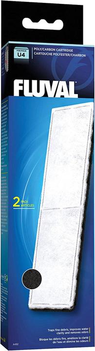 Fluval Poli-carbone attivo U4 (130 l, Filtri interni, Acqua dolce, Acqua salata)