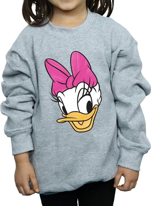 Actual product image Disney Girls Daisy Duck Head Painted Sweatshirt (116)