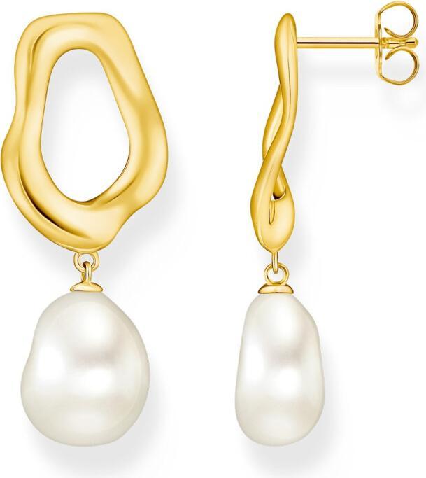 Produktbild Thomas Sabo Ohrringe mit Perle Natural Beauty vergoldet (Silber 925)