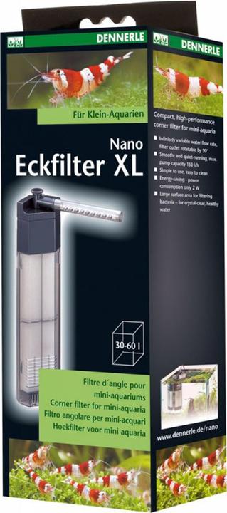 Dennerle Nano filtre d'angle XL (60 l, Filtres internes, Eau douce)
