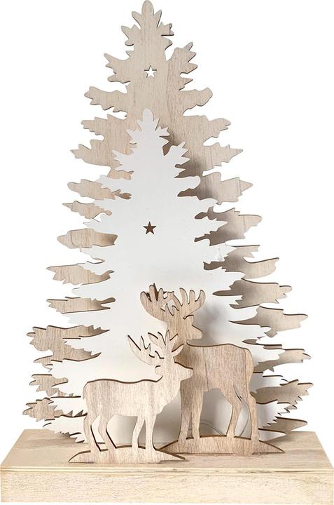 Actual product image HTI-Living Weihnachsdeko Rehe vor Baumsilhouette