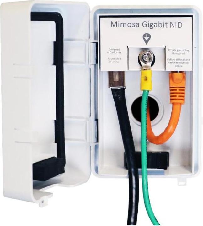 Produktbild Mimosa 100-00039(NID) - NID - Gigabit-Netzwerk-Schnittstellengerät, ESD-Schutz und Erdungspunkt
