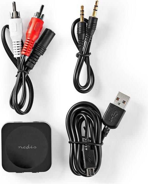 Actual product image Nedis Bluetooth Transmitter Receiver Bluetooth Transmitter Receiver Connection Input: 1x AUX Connect (Transmitter & Receiver)