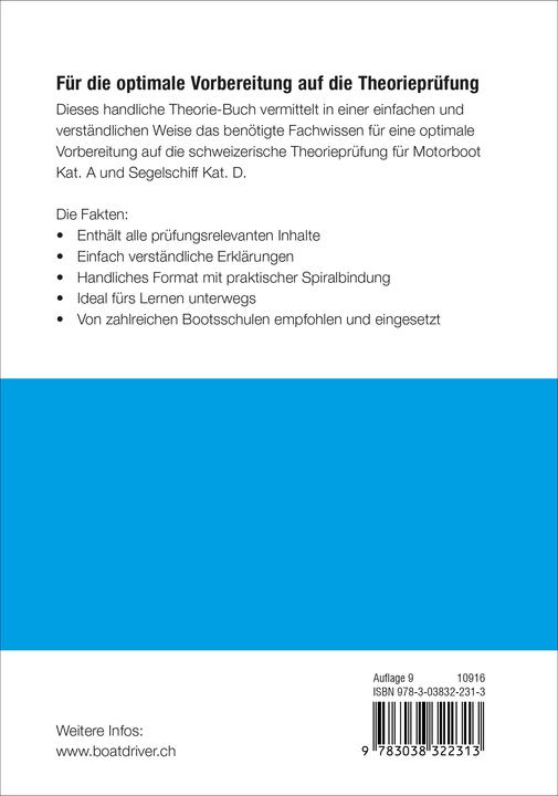Produktbild - Theoriebuch: Motorboot Kat. A / Segelschiff Kat. D (Deutsch, Niels Frederiksen, 2025)