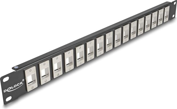 Delock 19? Keystone Patchpanel 16 Port 1 HE schwarz