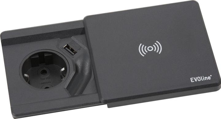 Produktbild Evoline Square80 mit Qi-Ladefunktion ohne Datenanschluss schwarz