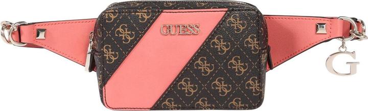 Actual product image Guess Camy, Textile Fanny Pack, 4G Logo, Coral/Brown, For Women