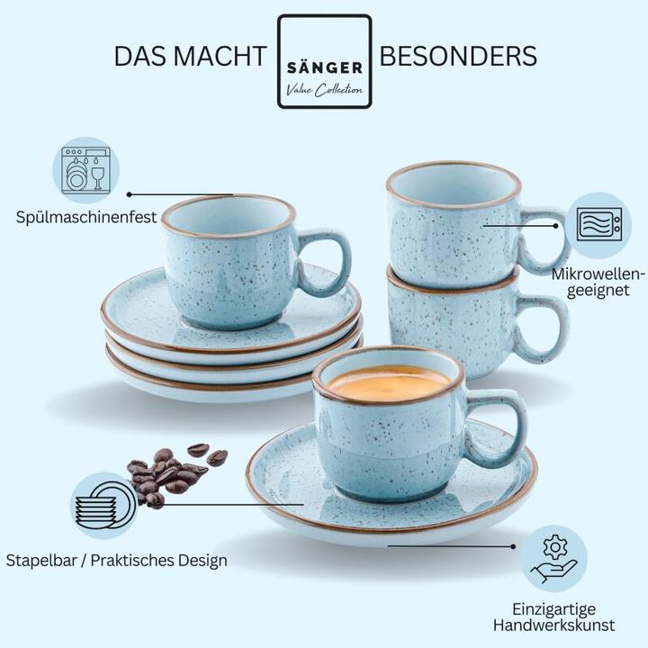 Actual product image Sänger Espressotassen Set Rio Lagune (80 ml, 4 x)