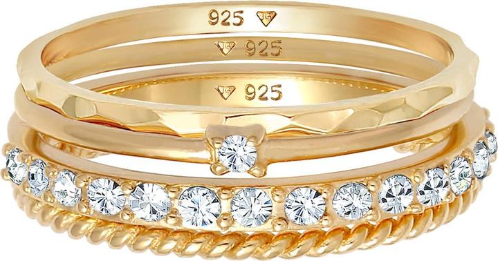 Immagine prodotto Elli Anello di cristallo, set di anelli (54, 925 Argento)