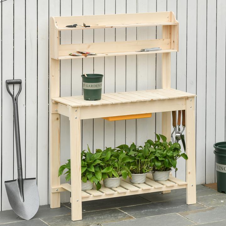 Produktbild Outsunny Pflanztisch mit verstellbarer Arbeitsfläche (100 cm)