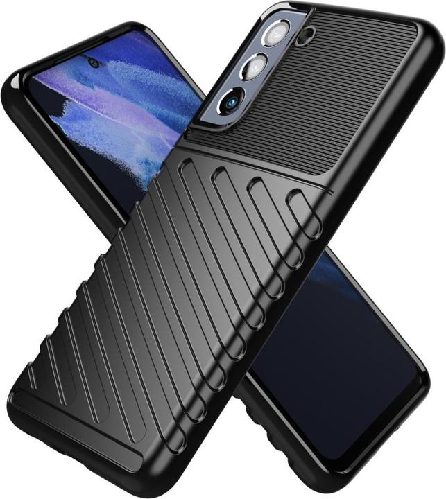 Actual product image Cover-Discount Galaxy S21 FE - texture rubber cover black (Nokia G20, Nokia G10)