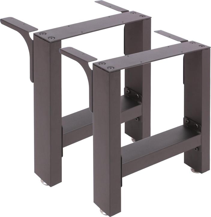 Wiltec Bankkufen Set 40x43 cm pulverbeschichtet Tischkufen Bankbeine