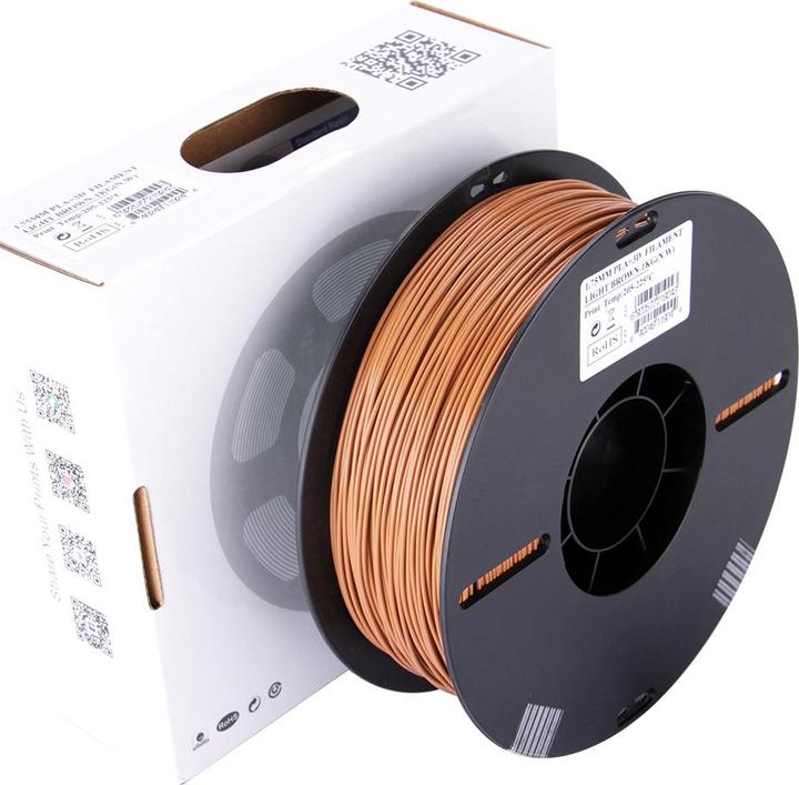 Produktbild eSUN PLA+ 1,75mm Light Brown 1kg 3D Filament (PLA+, 1.75 mm, 1000 g, Braun)