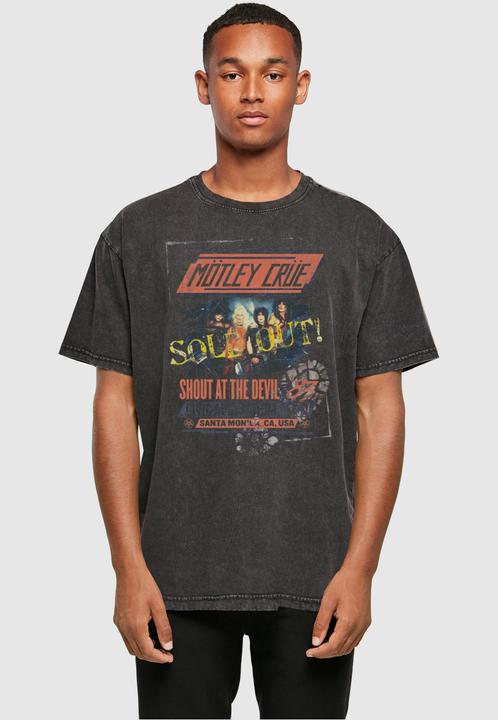Produktbild Merchcode Motley Crue - SATD Tour Acid Washed Heavy Oversize Tee - 117025 (XS)