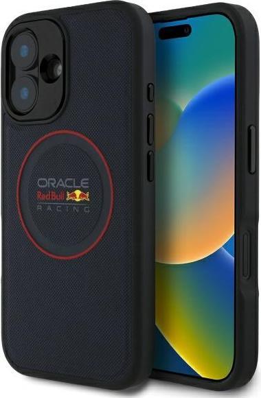Produktbild Red Bull RBHMP16S24PUILVR iPhone 16 6.1" hardcase granatowy/navy Leather Red Ring MagSafe (Apple iPhone 16)
