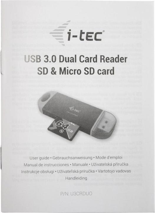 Actual product image i-tec USB 3.0 Dual Card Reader (USB 3.0)
