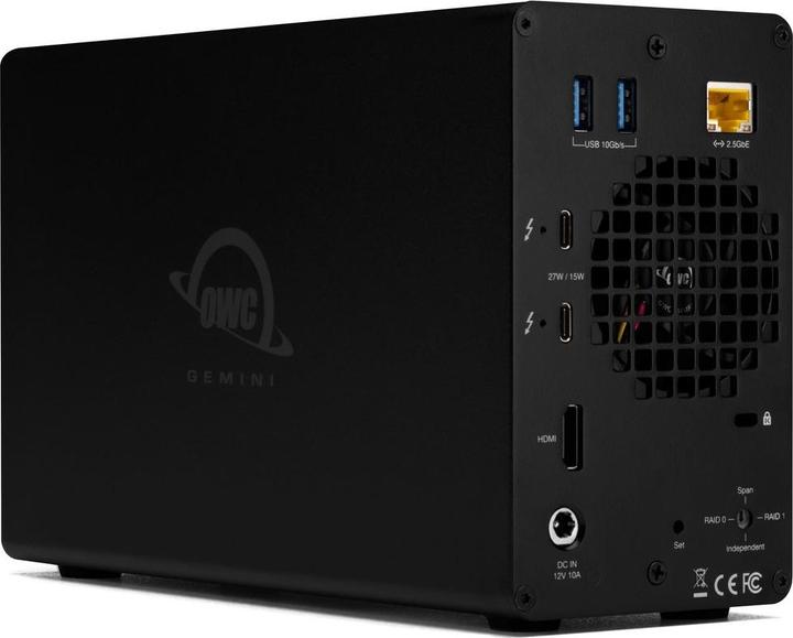Actual product image OWC 12TB Gemini - Thunderbolt (USB-C) Dock and Dual-Drive HDD RAID External Storage Solution (12 TB)
