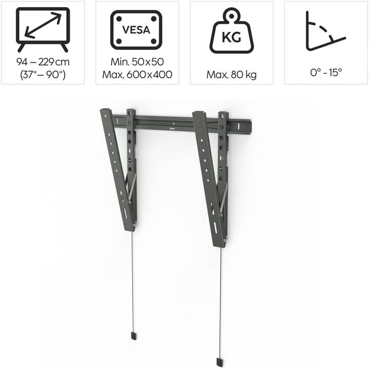 Image du produit Hama Ultraslim", 229 cm (90 (Mur, 90", 80 kg)