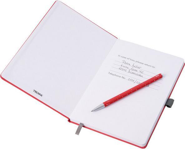 Immagine prodotto Troika SLIMPAD A5 blocco note A5 con biro, rosso (A5, Punteggiato, Copertina rigida)
