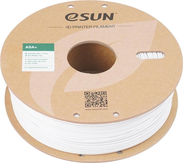 Immagine prodotto eSUN ASA+ 1,75mm COLD WHITE 1kg (ASA, 1.75 mm, 1000 g, Bianco)
