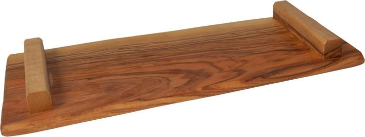 Produktbild Natura Punto Sushi-Brett, Servierplatte mit Füssen, 13 x 28 x 1,5 cm, Olivenholz