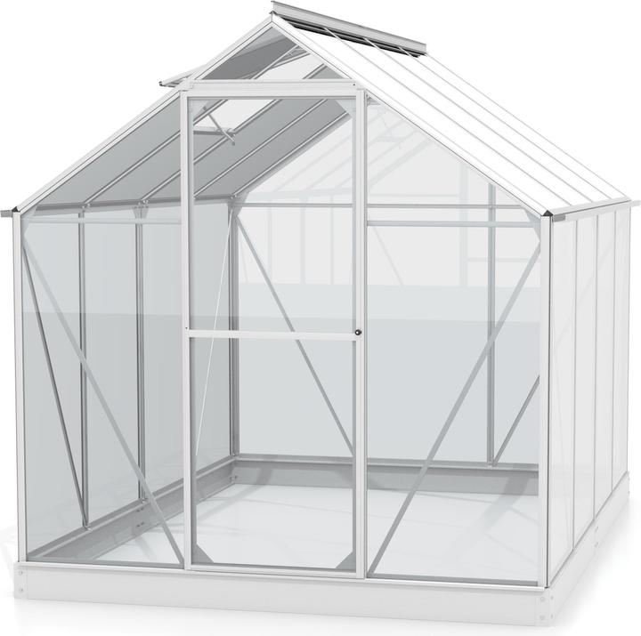 Vitavia Triton 5000 greenhouse single-pane safety glass 3 mm 198 x 256 cm silver