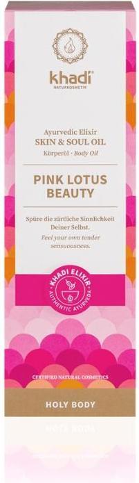 Actual product image Khadi Ayurvedic Body Oil PINK LOTUS BEAUTY - Invigorates the Sacral Chakra (Body oil, 100 ml)