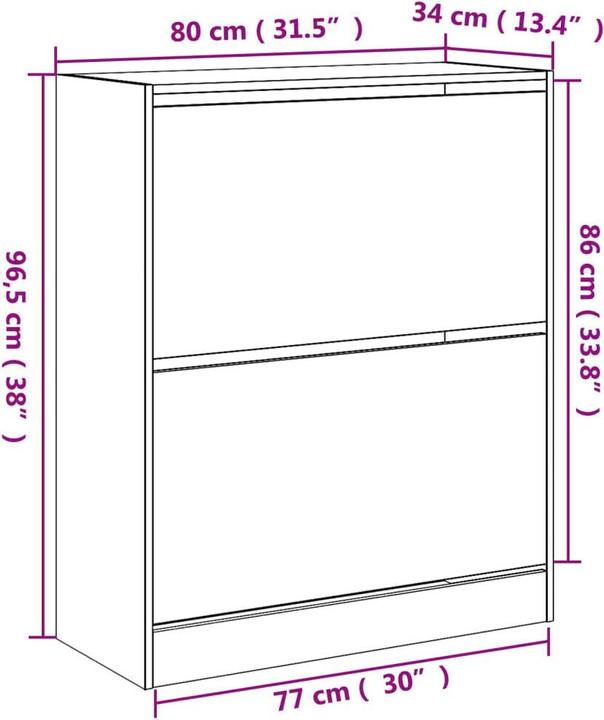 Produktbild VidaXL Nalani (80 x 34 x 96.5 cm)