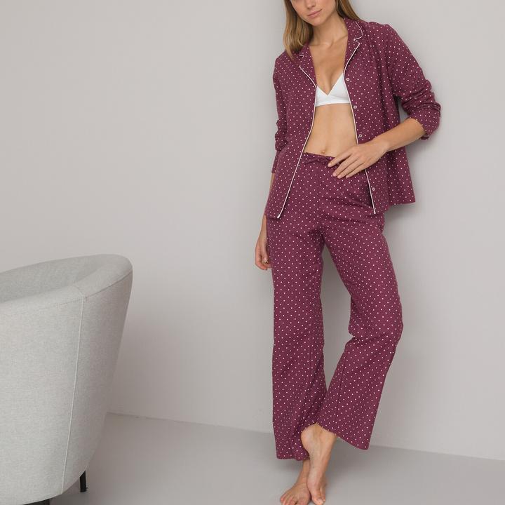 La Redoute Collections Getupfter Pyjama aus Baumwoll-Plüsch (38)