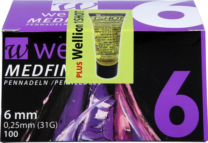 Actual product image Wellion Medfine Plus Needles 6mm (Pen needles + disposable needles)