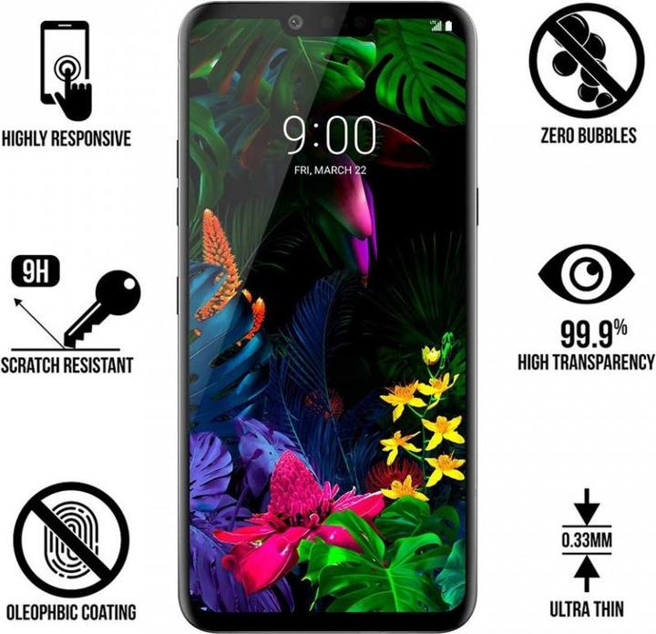 Image du produit Screenguard LG G8S ThinQ Full Screen Protection en verre blindé 2.5D 9H (1 pièce(s), G8 ThinQ)
