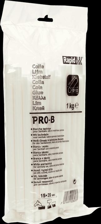 Nutritional values and ingredients Rapid PRO-B glue sticks Ø12x190mm 1.0 kg, bag