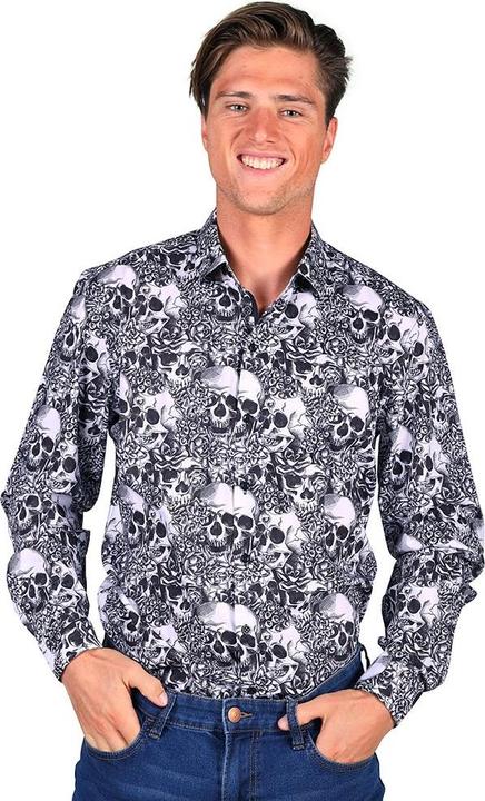 Produktbild Thetru Hemd Totenkopf Skull, schwarz/weiss (L)