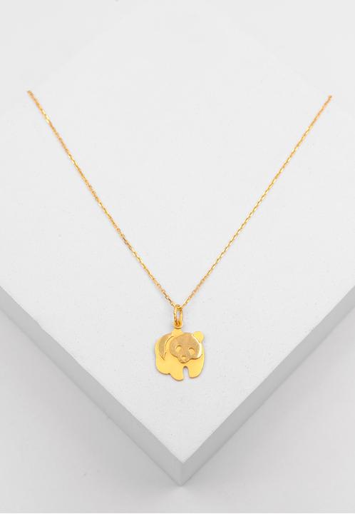 Actual product image Muau Panda bear (750/18K yellow gold)