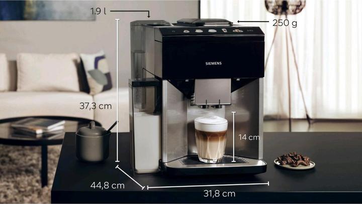Produktbild Siemens TQ515D03 EQ500 Kaffeevollautomat Edelstahl - Klavierlack schwarz