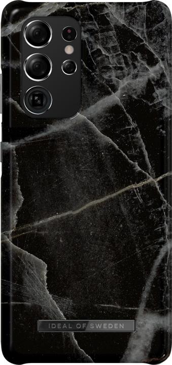 Actual product image iDeal Of Sweden Designer Hard Cover Black Thunder Marble (Samsung Galaxy S21 Ultra)