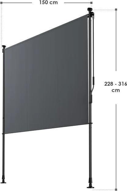 Image du produit Juskys Senkrechtmarkise Barbados (1.50 m)
