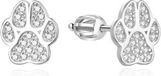 Agato Silver earrings Paw AGUP3548S