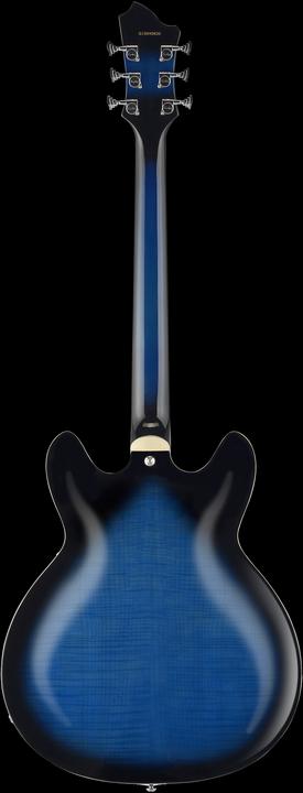 Image du produit Hagstrom Guitare électrique, Super Viking, Dark Baltic Sea Flame (Guitare semi-acoustique)