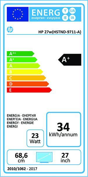 Label énergétique HP 27w (1920 x 1080 pixels, 27")